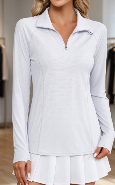 Women Long Sleeve Shirts Sun Protection 1 4 Zip Summer Quick Dry Hiking Shirts Quarter Zip Pullover for Women
