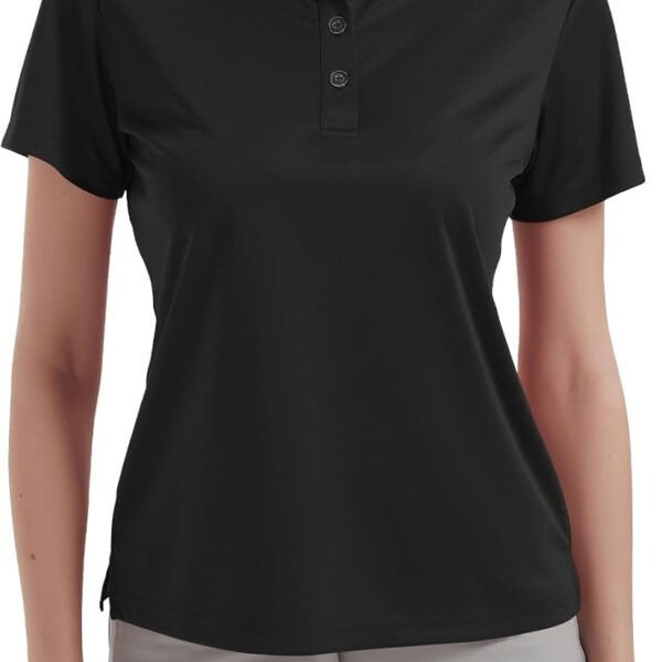 Women's Polo Shirts UPF 50 Casual Work Quick Dry 4 Buttons Short Sleeve Collared Golf Shirt