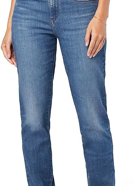 Women's Mid Rise Straight Jeans Also Available in Plus