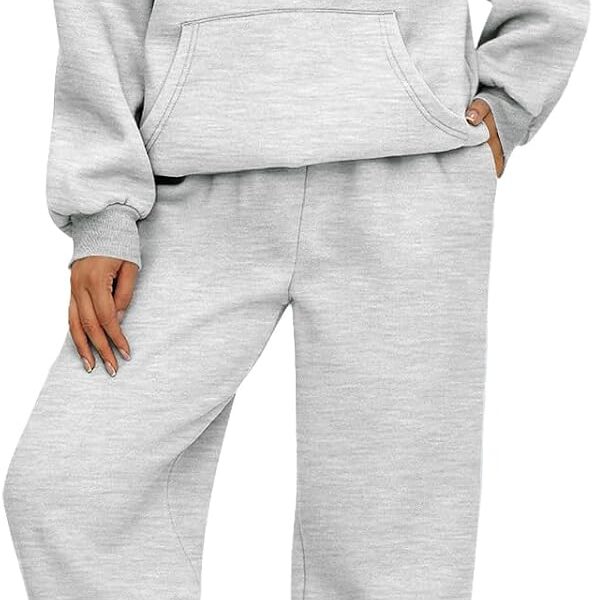 Womens 2 Piece Lounge Sweatsuit Fall Fashion Matching Sweat Sets Oversized Fall Hoodies and Baggy Jogger Sweatpants Fashion Outfits